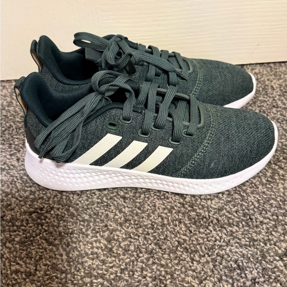 Adidas Dark Green‎ Athletic Shoes with White Accents